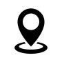 Pin point. Location icon isolated on white background Pin point. Location icon isolated on white background